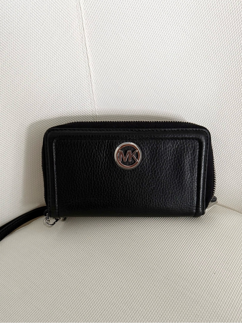 Michael Kors Black Leather Wristlet Wallet